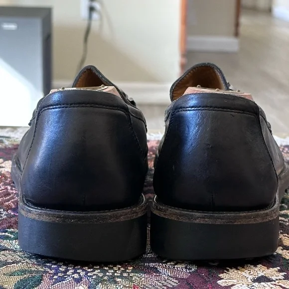 Salvatore Ferragamo Master Gancini Black Leather Men’s Loafers Shoe Size…